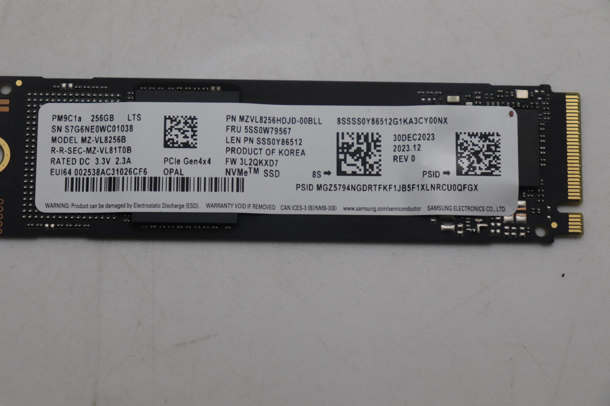 256GB M.2 2280 PCIe 4x4 SSD