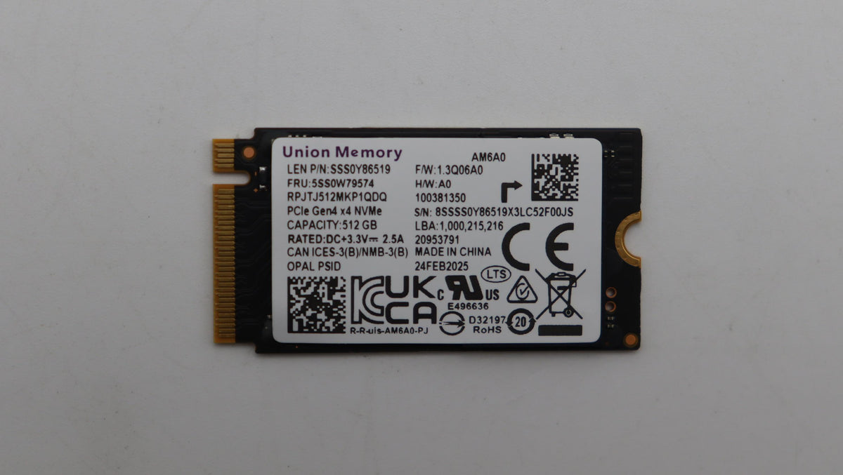 512GB M.2 2242 PCIe 4.0 NVMe