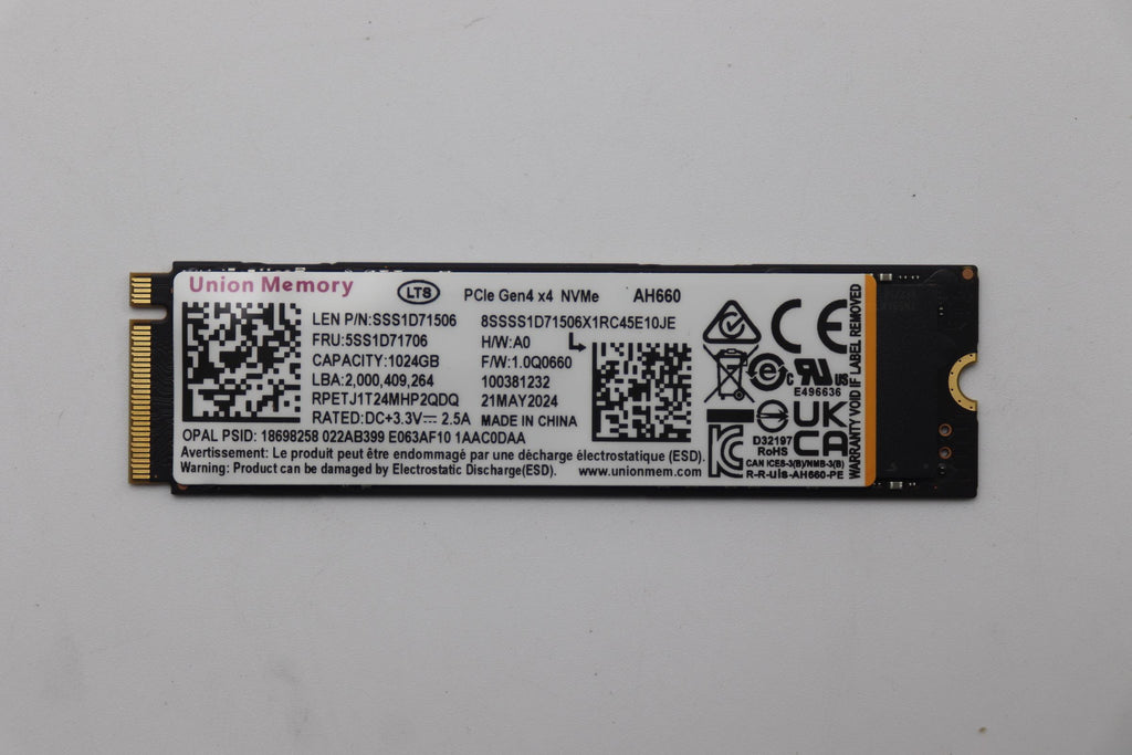 1TB M.2 2280 NVMe SSD with