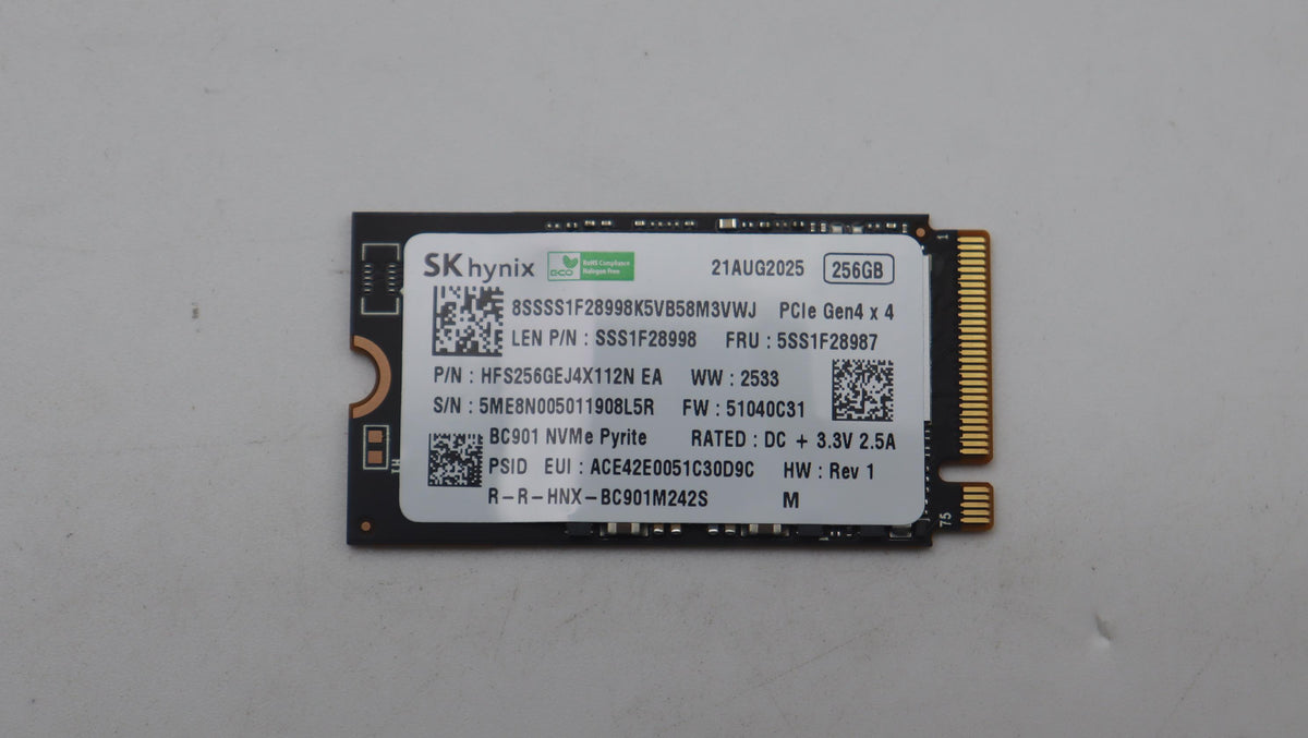 256GB M.2 2242 PCIe 4.0 NVMe