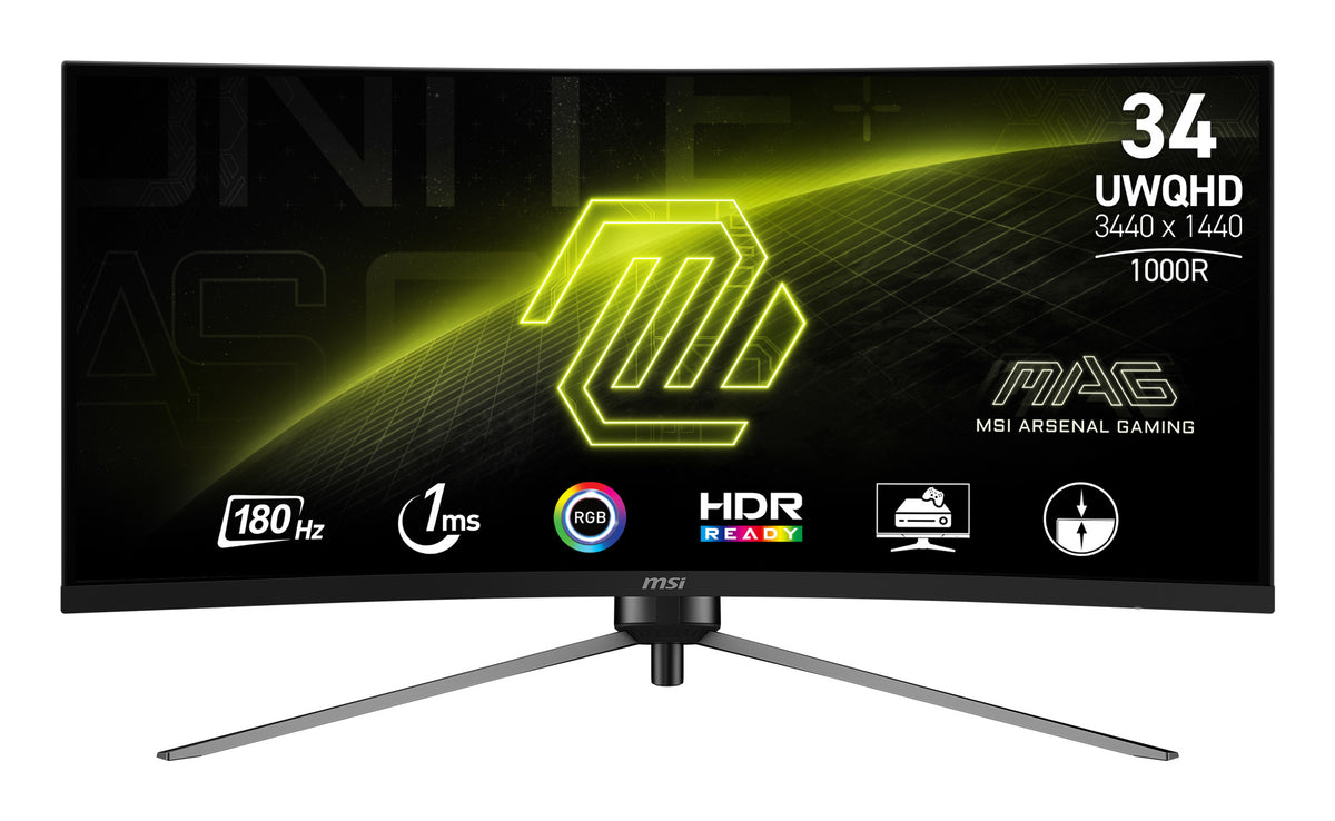 MSI MAG 345CQR pantalla para PC 86,4 cm (34") 3440 x 1440 Pixeles UltraWide Dual Quad HD Negro