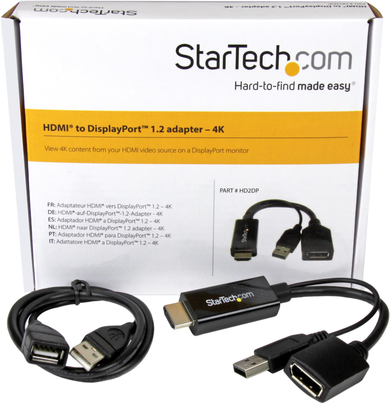 Startech HD2DP - Cable adaptador, HDMI, USB (solo alimentación) macho (2)