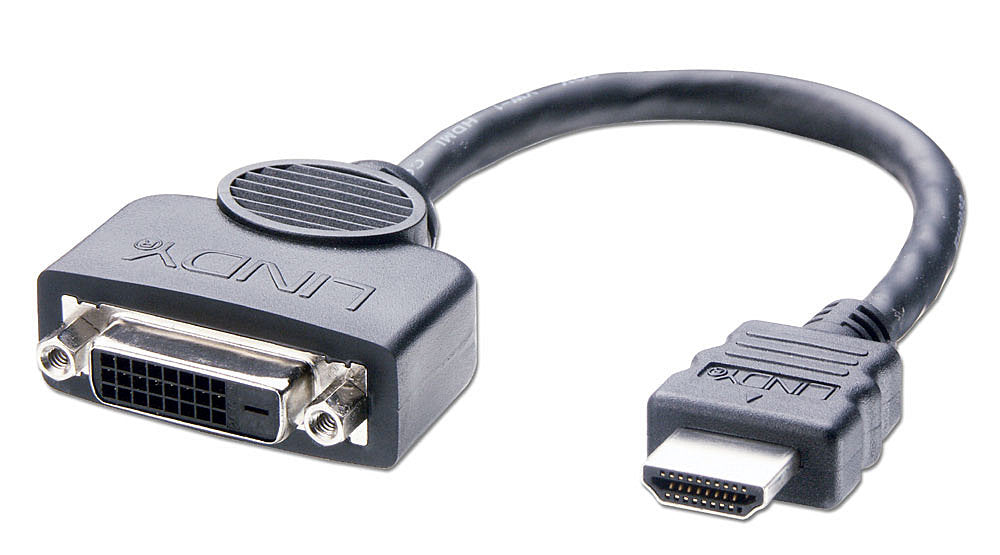 Lindy 41227 adaptador de cable de vídeo 0,2 m DVI-D HDMI Negro (2)