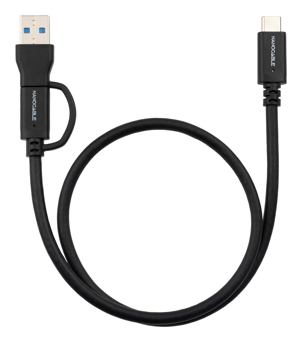 Nanocable 10.01.4802 cable USB USB 3.2 Gen 2 (3.1 Gen 2) 2 m USB A/USB C USB C 10 Gbit/s 60 W Negro (3)