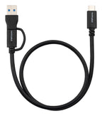 Nanocable 10.01.4802 cable USB USB 3.2 Gen 2 (3.1 Gen 2) 2 m USB A/USB C USB C 10 Gbit/s 60 W Negro (3)