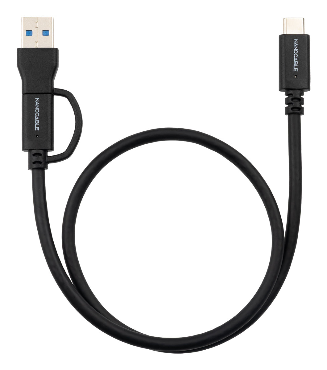 Nanocable 10.01.4802 cable USB USB 3.2 Gen 2 (3.1 Gen 2) 2 m USB A/USB C USB C 10 Gbit/s 60 W Negro (3)