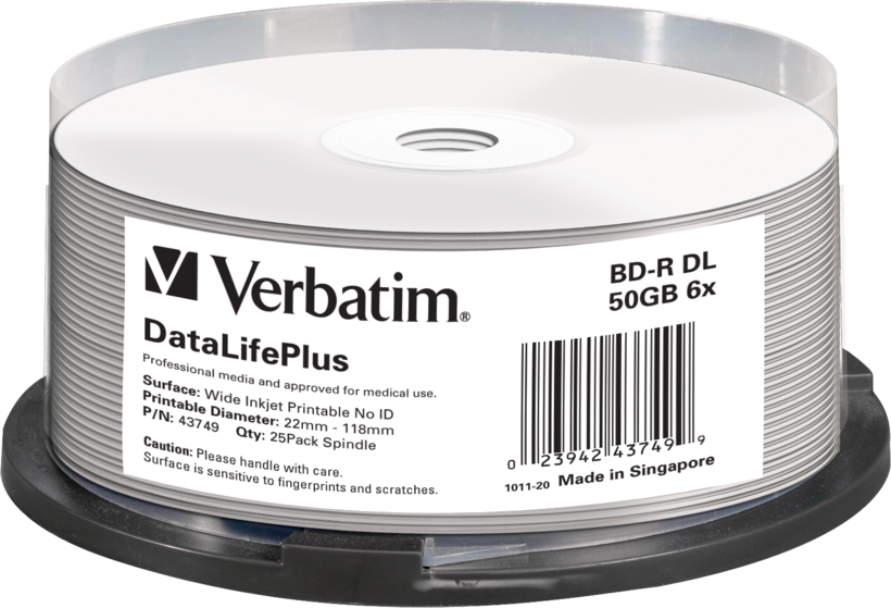 Verbatim Blu-ray BD-R 50GB 6x Ink SP(25)