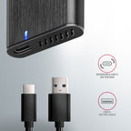 Axagon EEM2-SBC externes Gehäuse für M.2 SSDs USB-C 3.2 Gen 2 - schwarz Caja externa para unidad de estado sólido (SSD) Negro (6)