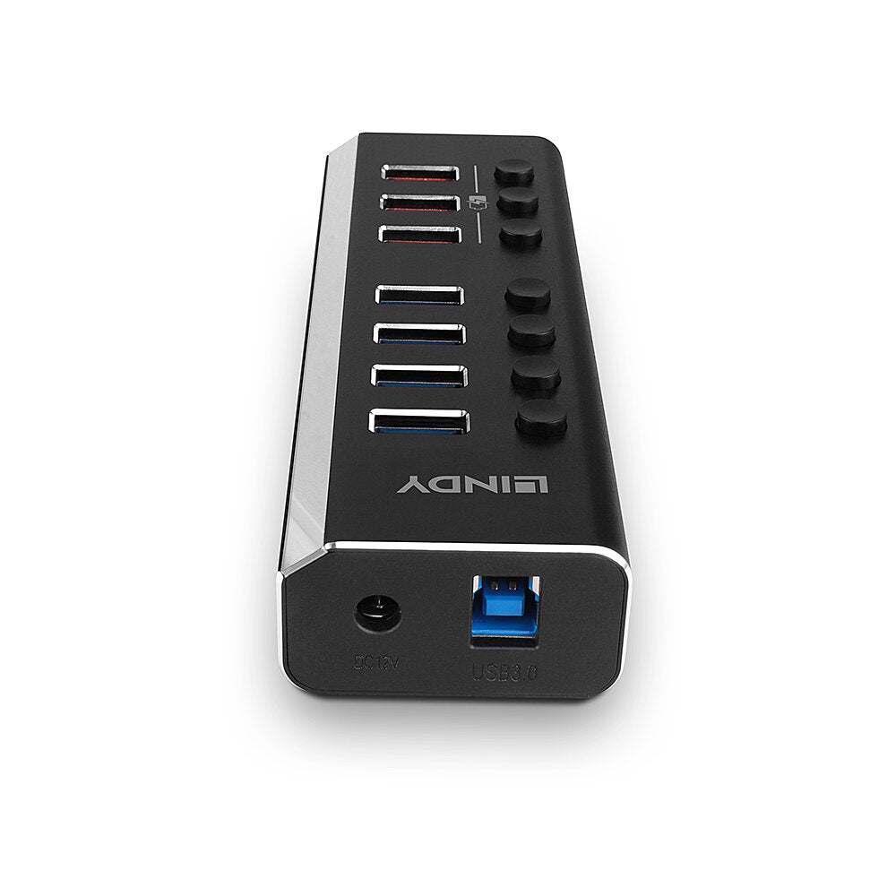 Lindy 43371 hub de interfaz USB 3.2 Gen 1 (3.1 Gen 1) Type-B 5000 Mbit/s Negro (4)