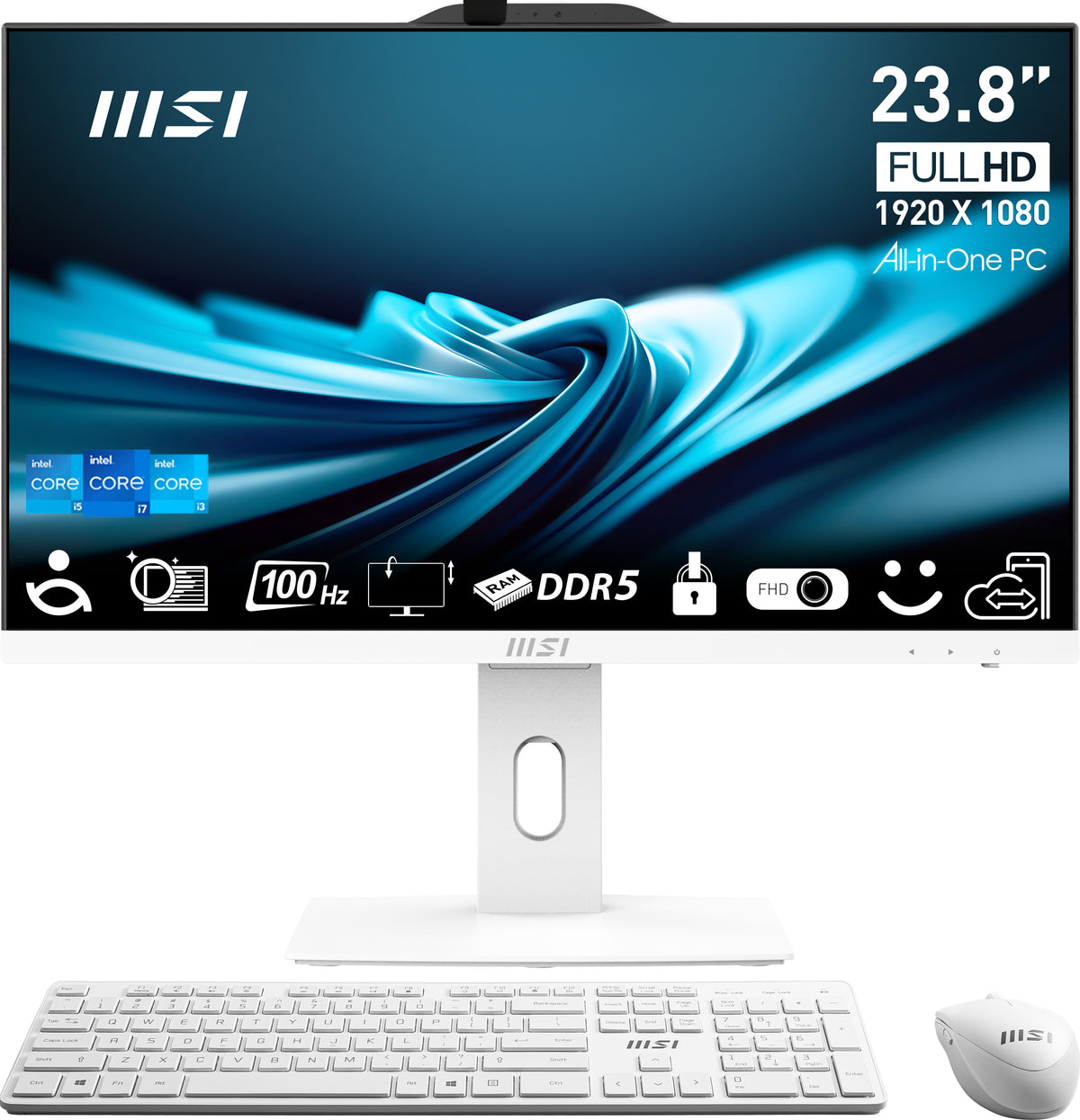 MSI Pro AP242P 14M-691EU Intel® Core™ i5 i5-14400 60,5 cm (23.8") 1920 x 1080 Pixeles PC todo en uno 16 GB DDR5-SDRAM 512 GB SSD Windows 11 Pro Wi-Fi 6E (802.11ax) Blanco (5)