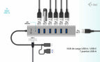i-tec C31HUBMETAL703 hub de interfaz USB 3.2 Gen 1 (3.1 Gen 1) Type-C 5000 Mbit/s Gris (3)