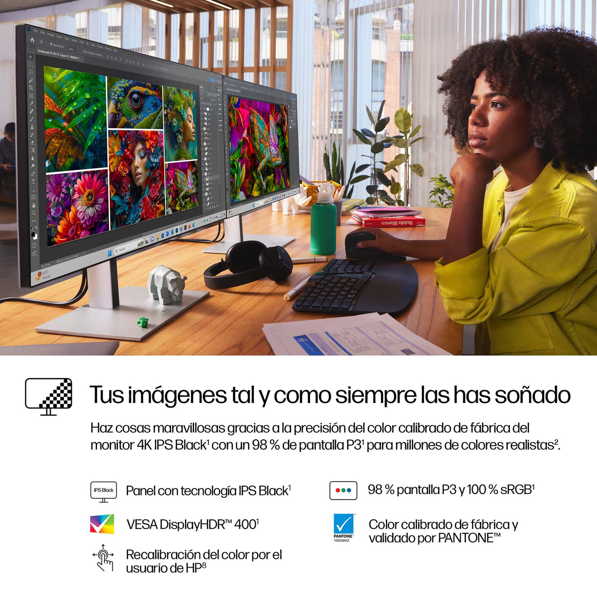 HP Series 7 Pro 27 inch 4K Thunderbolt 4 Monitor - 727pk pantalla para PC 68,6 cm (27") 3840 x 2160 Pixeles 4K Ultra HD LCD Negro (6)
