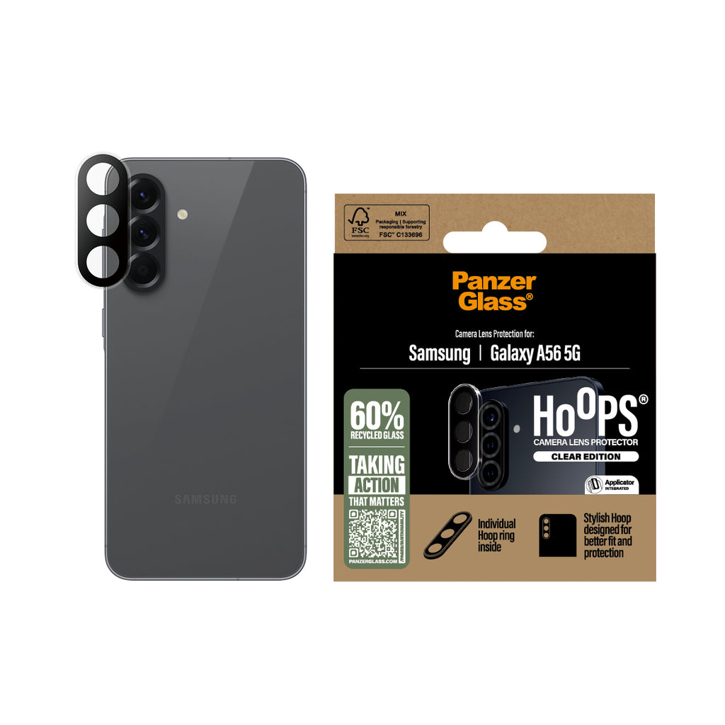 PanzerGlass ® Hoops® Camera Lens Protector Transparent Samsung Galaxy A56 5G Protector de pantalla 1 pieza(s) (2)
