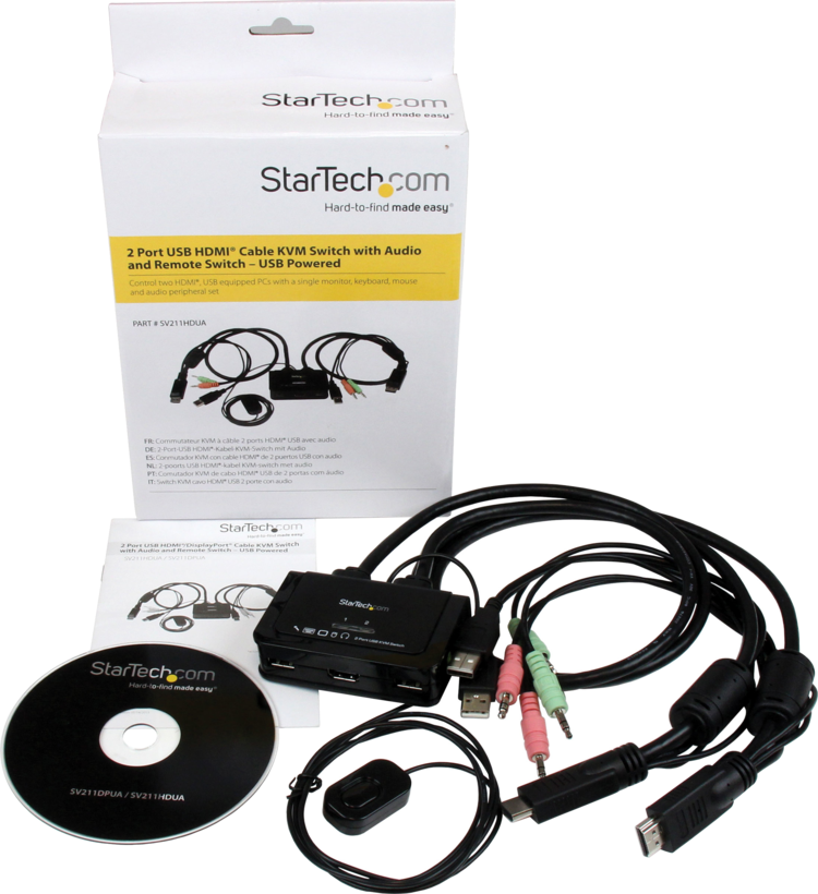 Startech SV211HDUA - 1080p, Conmutador KVM / audio, 2 x KVM / audio (6)