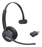 Yealink WH64 Hybrid Mono Teams Auriculares Inalámbrico Diadema Oficina/Centro de llamadas MicroUSB Bluetooth Negro (3)