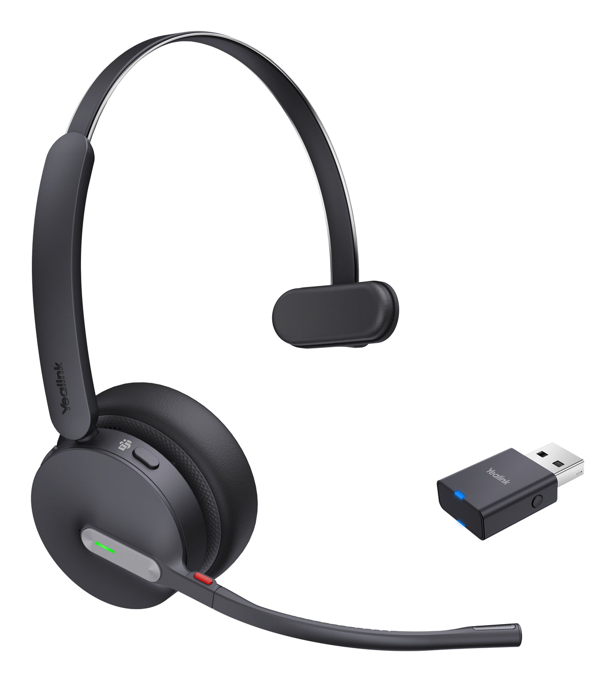 Yealink WH64 Hybrid Mono Teams Auriculares Inalámbrico Diadema Oficina/Centro de llamadas MicroUSB Bluetooth Negro (3)