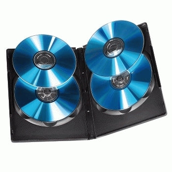 Hama DVD Quad Box, Black, Package of 5 pieces 4 discos Negro (2)