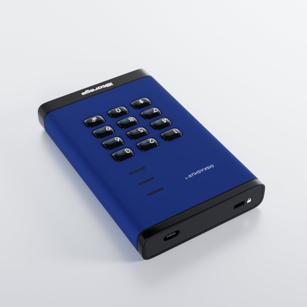 iStorage diskAshur3 HDD disco duro externo 2 TB 2.5" USB Tipo C 3.2 Gen 1 (IS-DA3-256-2000-BE)