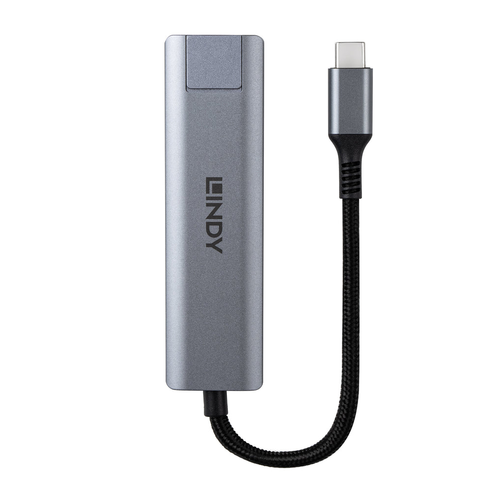 Lindy 43422 hub de interfaz USB 3.2 Gen 2 (3.1 Gen 2) Type-C 10000 Mbit/s Gris (5)