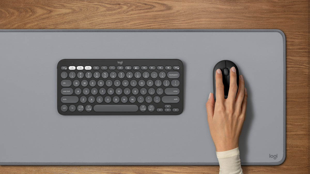Logitech 920-012227 teclado Ratón incluido Universal RF Wireless + Bluetooth QWERTY Español Grafito (8)