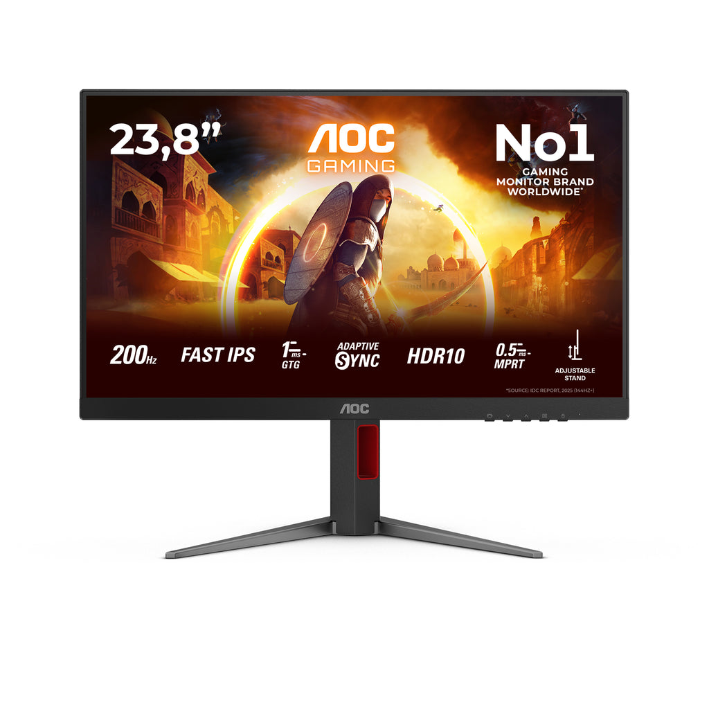 AOC G4 24G4HA pantalla para PC 60,5 cm (23.8") 1920 x 1080 Pixeles Full HD LED Negro, Rojo