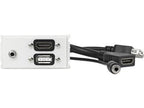 Vivolink WI221281 toma de corriente HDMI + USB A + 3,5mm Blanco (2)