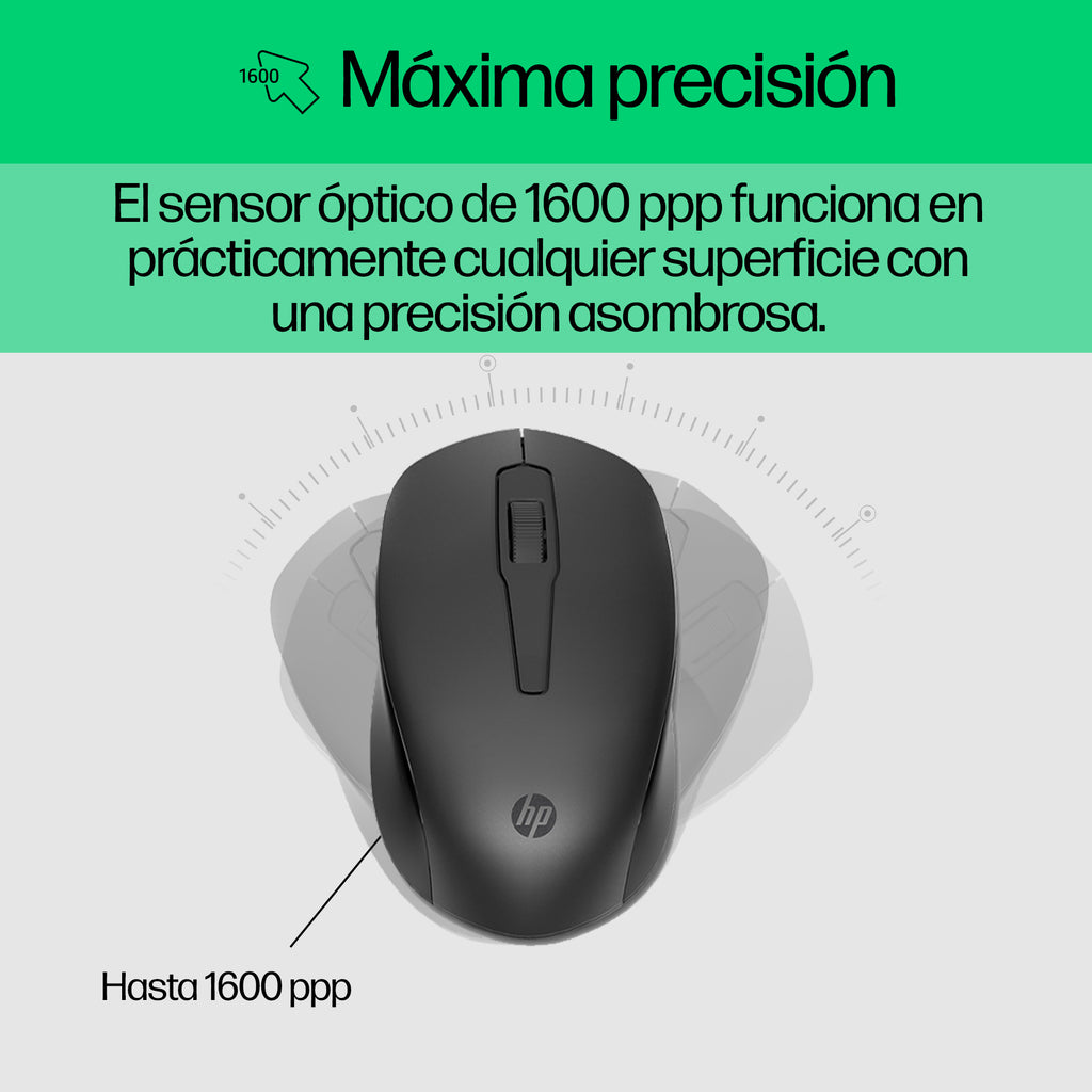 HP 300 Wireless Mouse and Keyboard Combination teclado Ratón incluido Universal RF inalámbrico Negro (5)