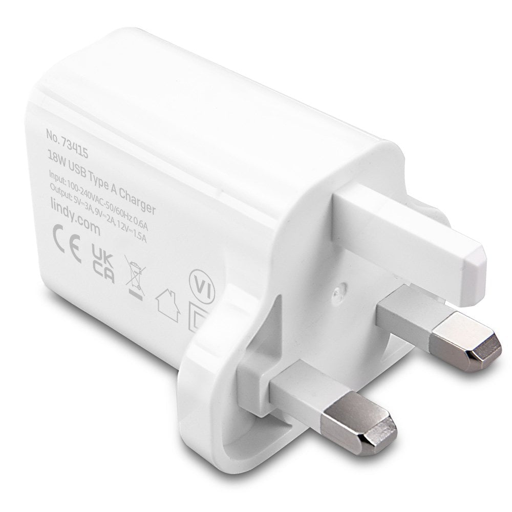 Lindy 73415 cargador de dispositivo móvil Smartphone, Tableta Blanco Corriente alterna Carga rápida Interior (2)