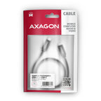 Axagon BUCM2-CM25AB Ladekabel USB-C zu USB-C 2.0, 2,5 m, PD 240 W 5 A, ALU - Schwarz - 2,5 Meter langes USB-C zu USB-C Kabel cable USB USB 2.0 USB C 0,48 Gbit/s Negro (8)