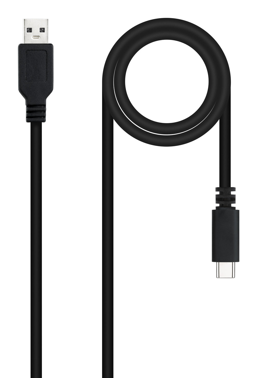 Nanocable USB 2.0, 2m cable USB USB C 2 x USB A 0,48 Gbit/s Negro (2)
