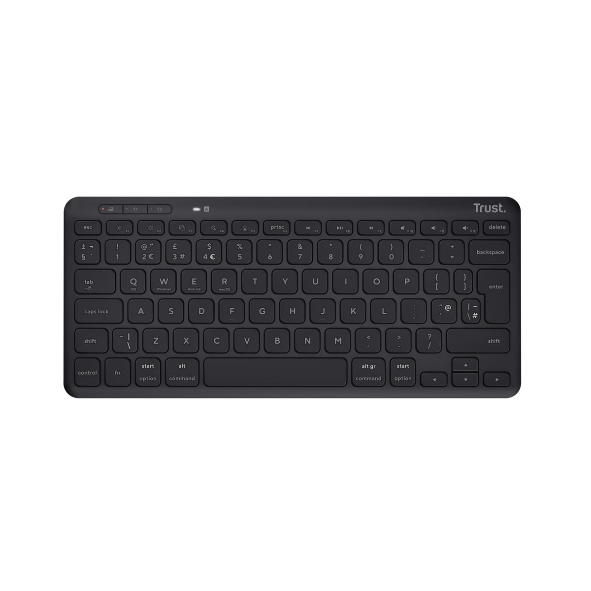 Trust Lyra teclado Oficina USB + RF Wireless + Bluetooth QWERTY Inglés del Reino Unido Negro (2)