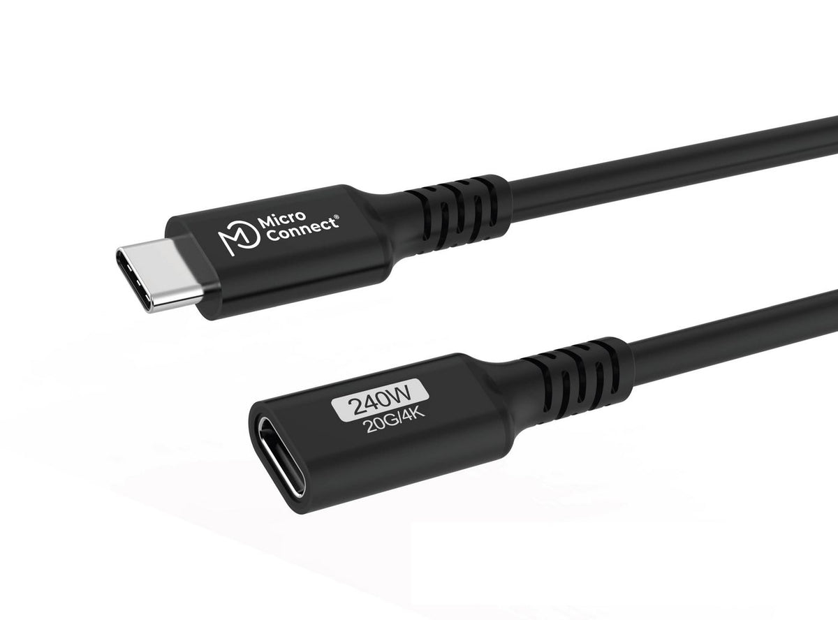 Microconnect USB3.2CC015EX cable USB USB 3.2 Gen 2x2 0,15 m USB C 20 Gbit/s 240 W Negro (5)