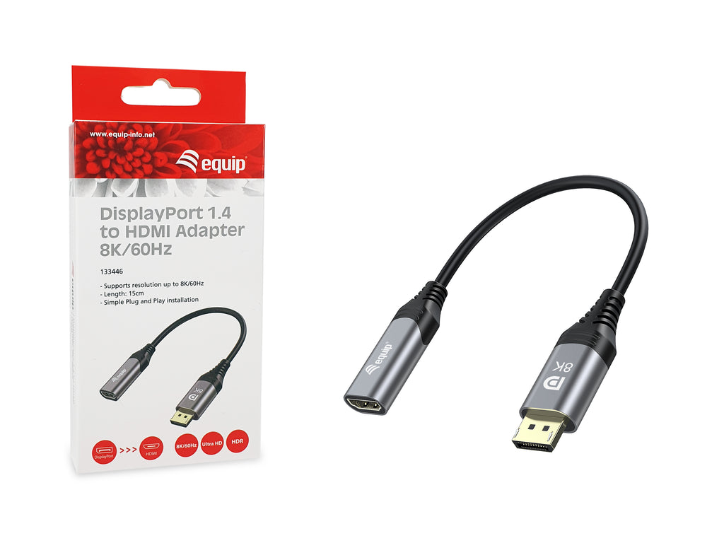 Equip 133446 adaptador de cable de vídeo 0,15 m Negro, Gris (8)