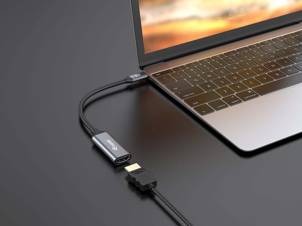 Equip 133491 adaptador de cable de vídeo 0,15 m USB Tipo C Negro, Gris (3)