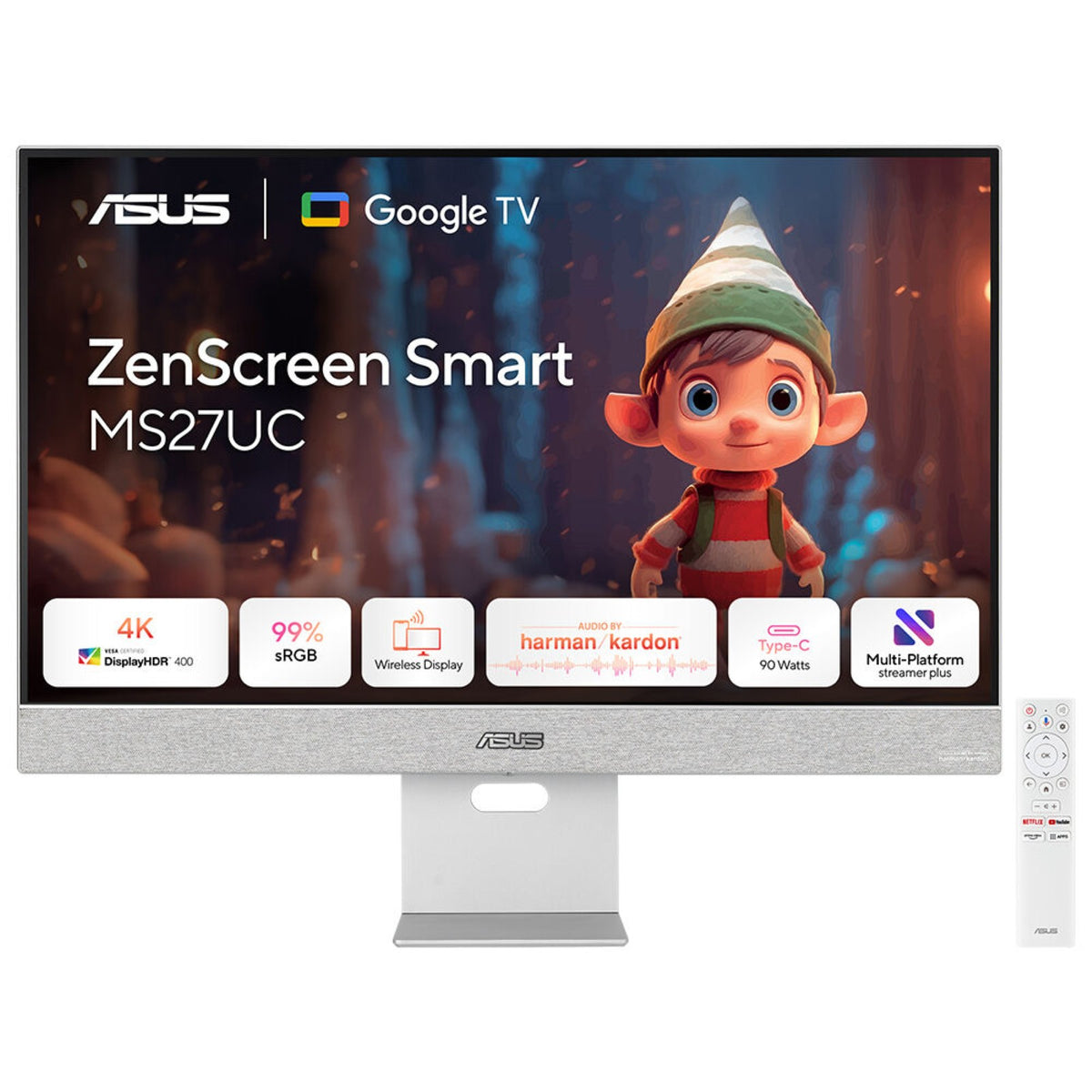 ASUS ZenScreen Smart Monitor MS27UC pantalla para PC 68,6 cm (27") 3840 x 2160 Pixeles 4K Ultra HD LCD Gris (2)