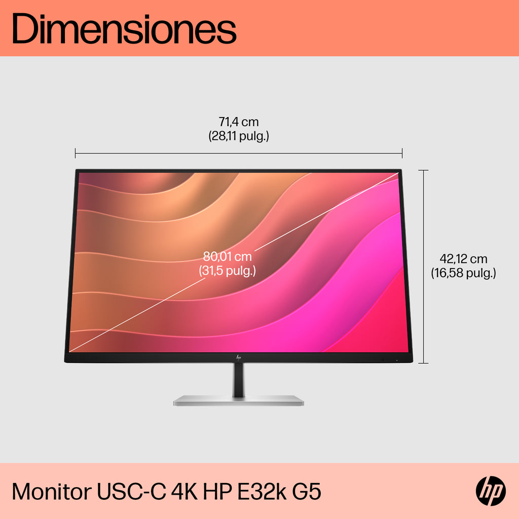HP E32k G5 4K USB-C Monitor pantalla para PC 80 cm (31.5") 3840 x 2160 Pixeles 4K Ultra HD LCD Negro (6)