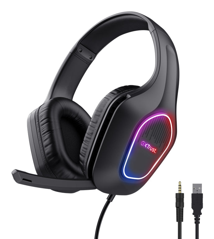 Trust GXT 416 ZIROX Auriculares Alámbrico Diadema Juego USB tipo A Negro (2)