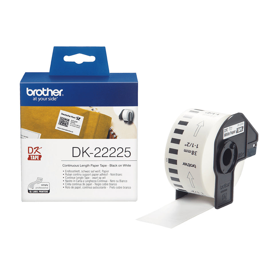 Brother DK-22225 cinta para impresora de etiquetas Negro sobre blanco (2)