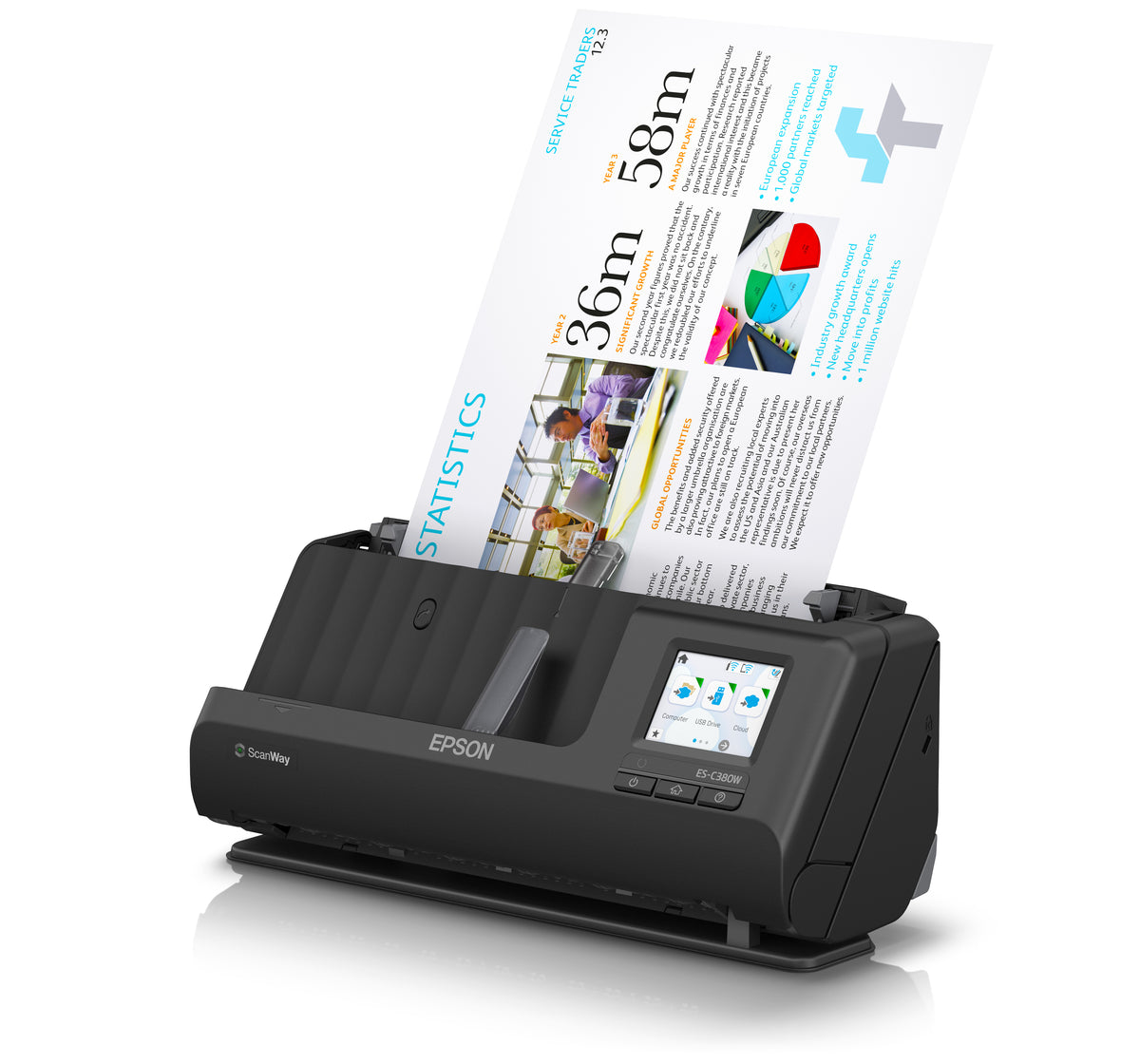 Epson ES-C380W Escáner alimentado con hojas 600 x 600 DPI A4 Negro (6)