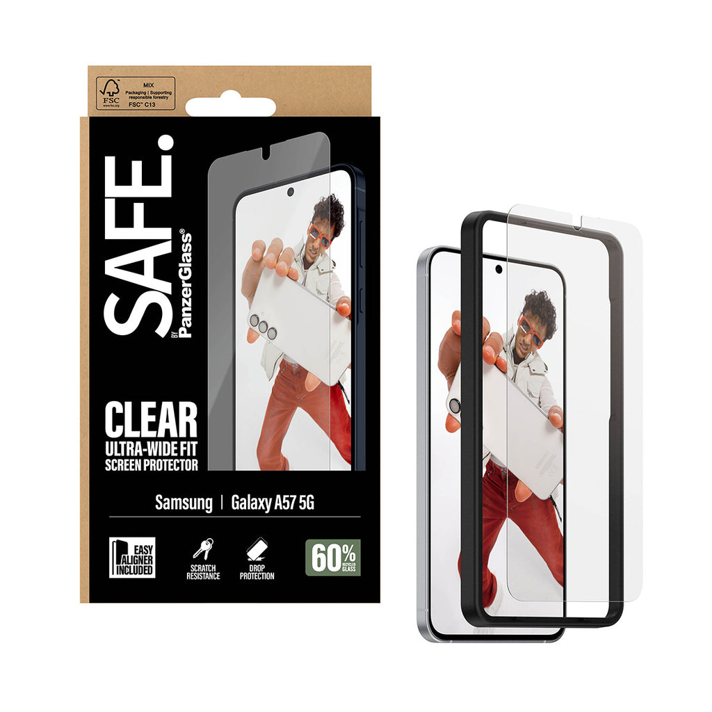 PanzerGlass SAFE. by ® Screen Protector Samsung Galaxy A57 5G | Ultra-Wide Fit w. EasyAligner Protector de pantalla 1 pieza(s) (5)