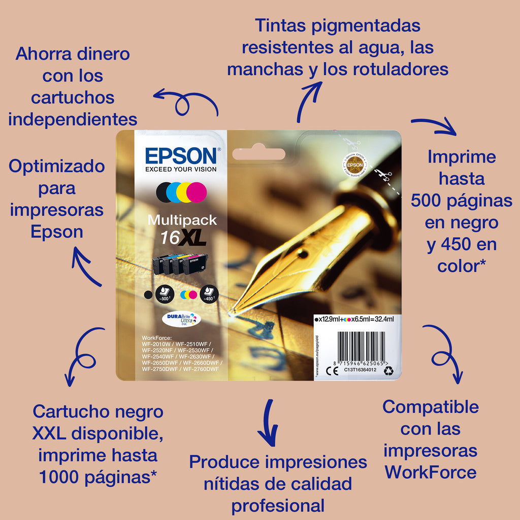 Epson C13T16234022 - 3.1 ml, magenta, original
