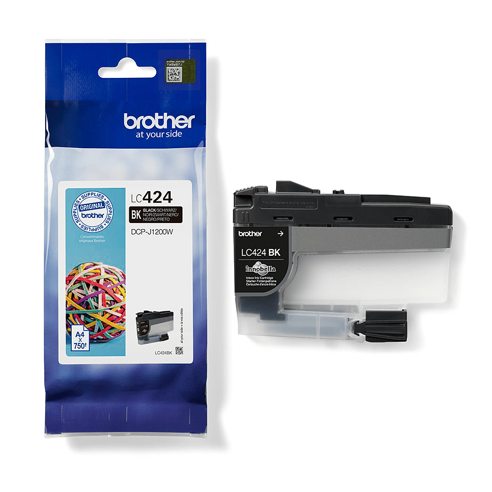 Brother LC424BK cartucho de tinta 1 pieza(s) Original Negro (6)