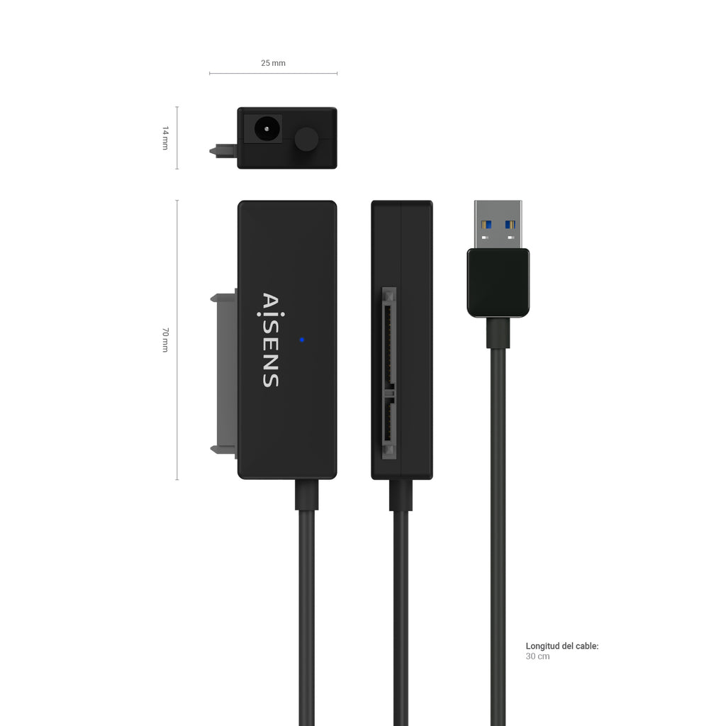 AISENS ASE-35A01B caja para disco duro externo Carcasa de disco duro/SSD 2.5/3.5" (5)