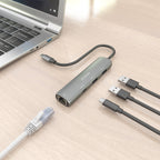 AISENS ASUC-4P039-GR base para portátil y replicador de puertos Alámbrico USB 3.2 Gen 1 (3.1 Gen 1) Type-C (8)