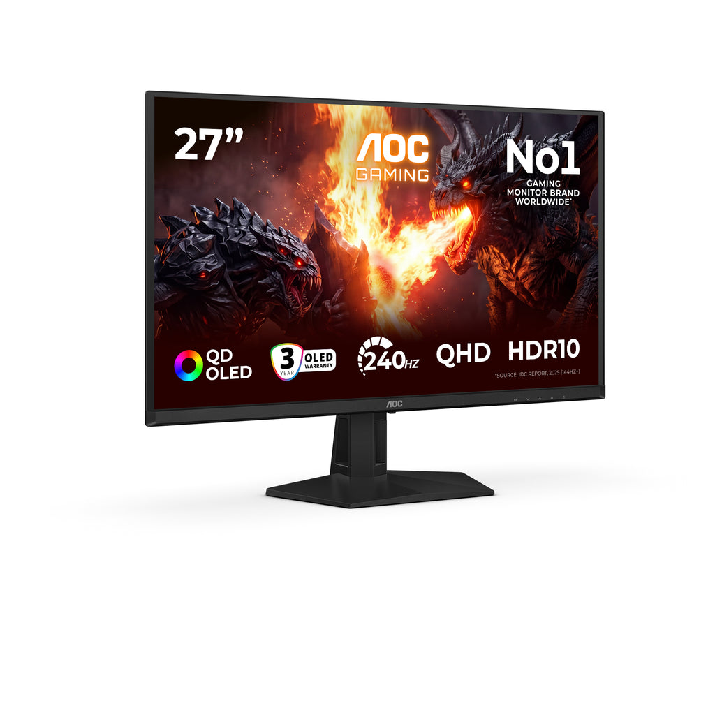 AOC G4 Q27G41ZDF pantalla para PC 67,3 cm (26.5") 2560 x 1440 Pixeles Quad HD QD-OLED Negro, Rojo (2)