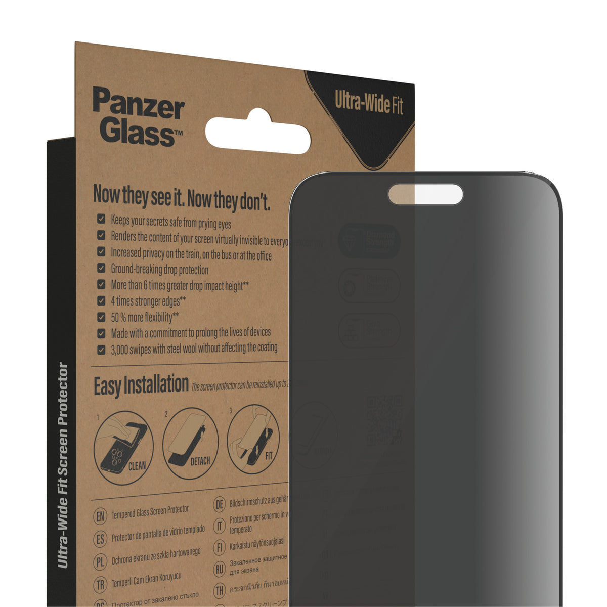 PanzerGlass ® Privacy Screen Protector iPhone 14 Pro Max | Ultra-Wide Fit Protector de pantalla Apple 1 pieza(s) (6)