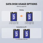 Axagon ADSA-M2C22 base de conexión para disco duro USB 3.2 Gen 2x2 Type-C Negro (7)
