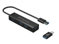 Conceptronic HUBBIES06B hub de interfaz USB 3.2 Gen 1 (3.1 Gen 1) Type-A 5000 Mbit/s Negro