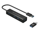 Conceptronic HUBBIES06B hub de interfaz USB 3.2 Gen 1 (3.1 Gen 1) Type-A 5000 Mbit/s Negro