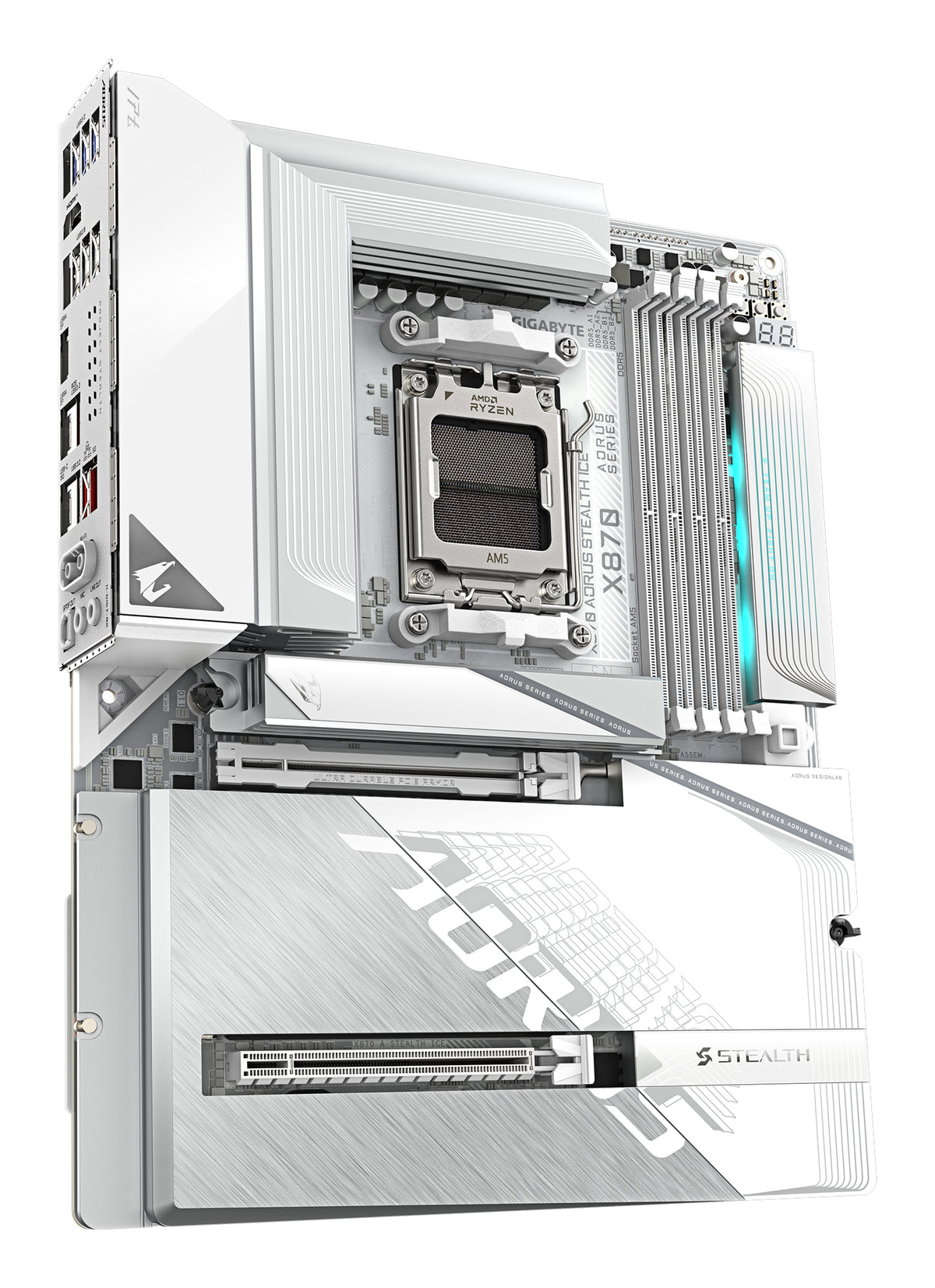 GIGABYTE X870 AORUS STEALTH ICE AMD X870 Zócalo AM5 ATX (5)
